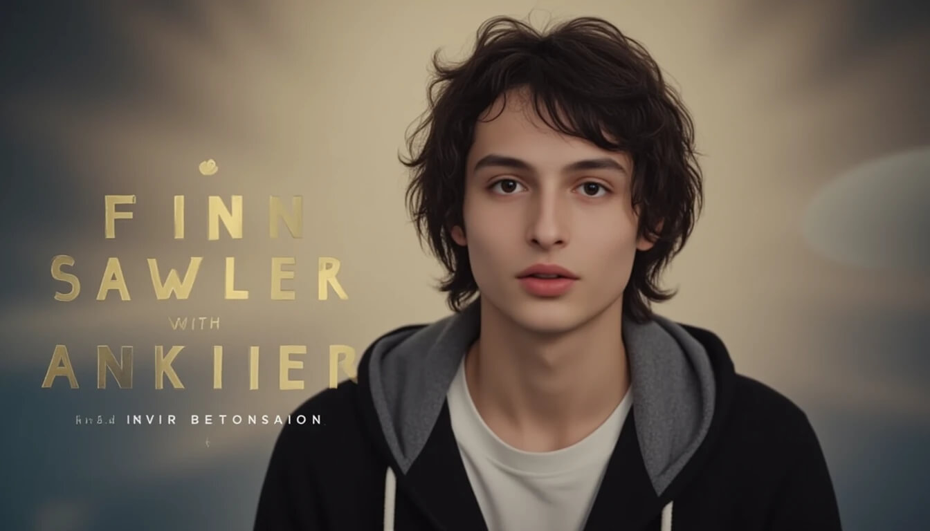 Finn Wolfhard looking thoughtful, representing his journey with anxiety and mental health awareness.