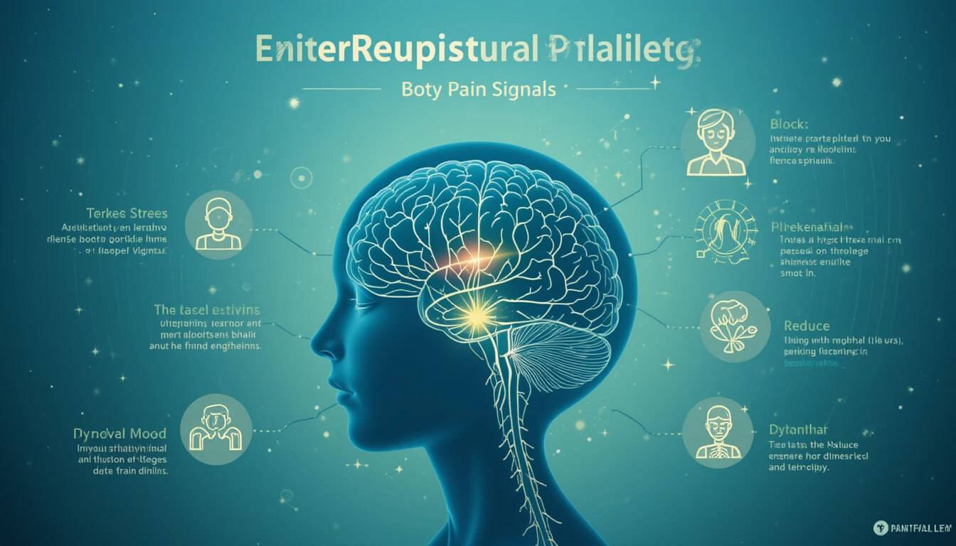 Infographic explaining how natural painkillers, a topic discussed by Dr. Sanjay Gupta with Jane Pauley, work in the brain
