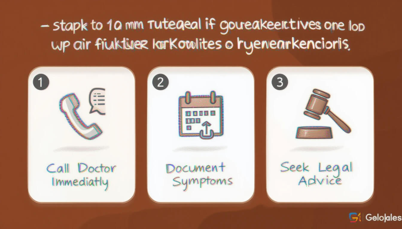 Infographic outlining steps for patients with vision loss from diabetes drugs, relevant to an ozempic lawsuit