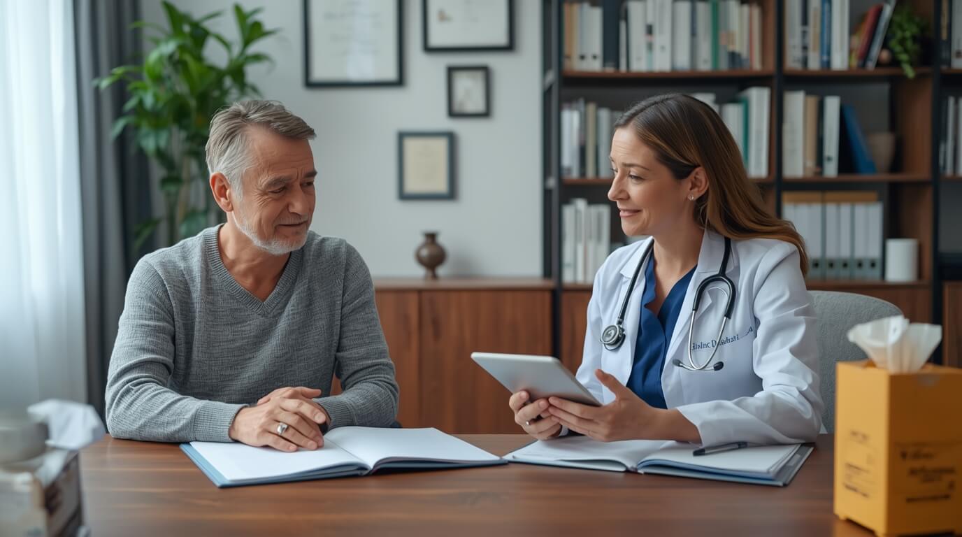 A patient has an informed discussion with their cardiologist about their heart medication and beta blockers